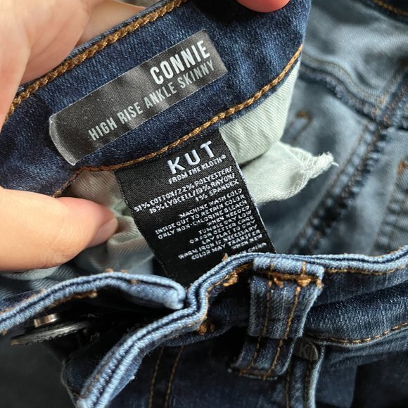 Kut From The Kloth High Rise Connie Ankle Skinny Jeans Womens Size 0 - Picture 8 of 9